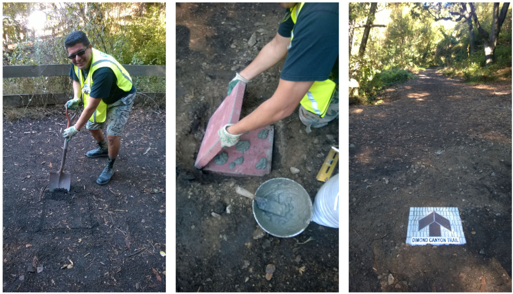 trail marker installation photos